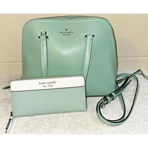 Kate Spade Patterson Drive Dome Satchel and Cameron Continental Wallet Mint Set